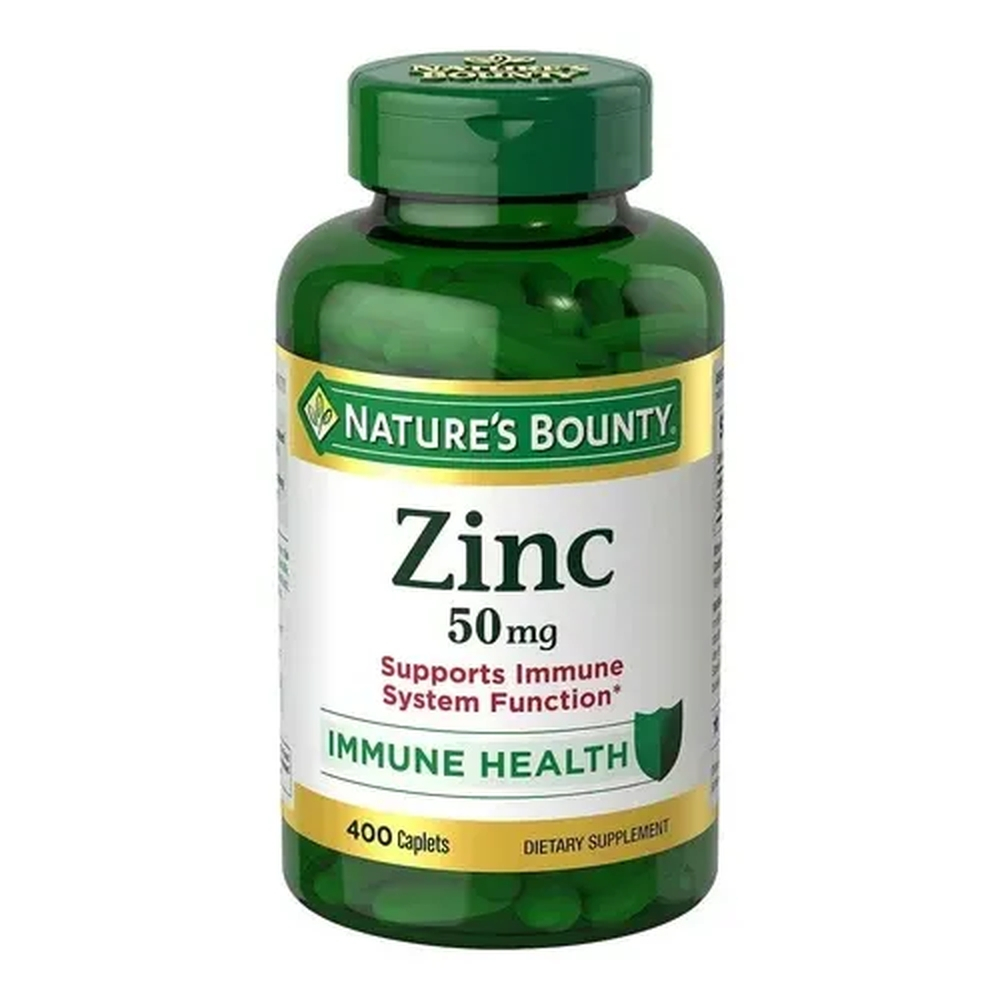 Zinco 50 Mg Natures Bounty 400 Cápsulas Connect Orlando Importados