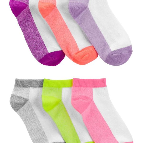 Kit com 6 pares Meia Soquete Feminina  Carter's