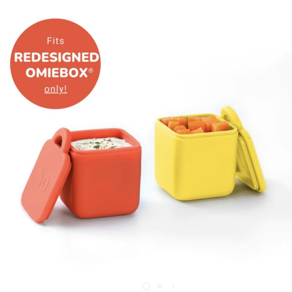 Kit com 2 potes para Omiebox - Vermelho Amarelo