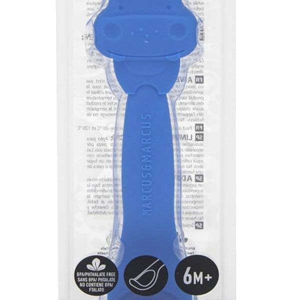 Colher em Silicone Hipopótamo Marcus & Marcus - Azul