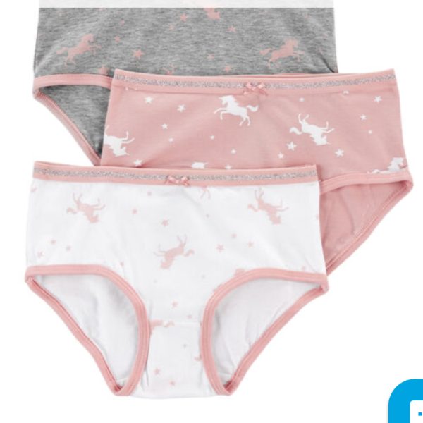 Kit com 3 calcinhas Carter's