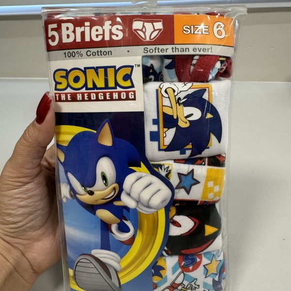 Kit com 5 cuecas Sonic