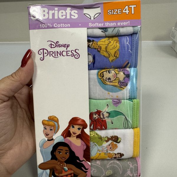Kit com 6 calcinhas Princesas