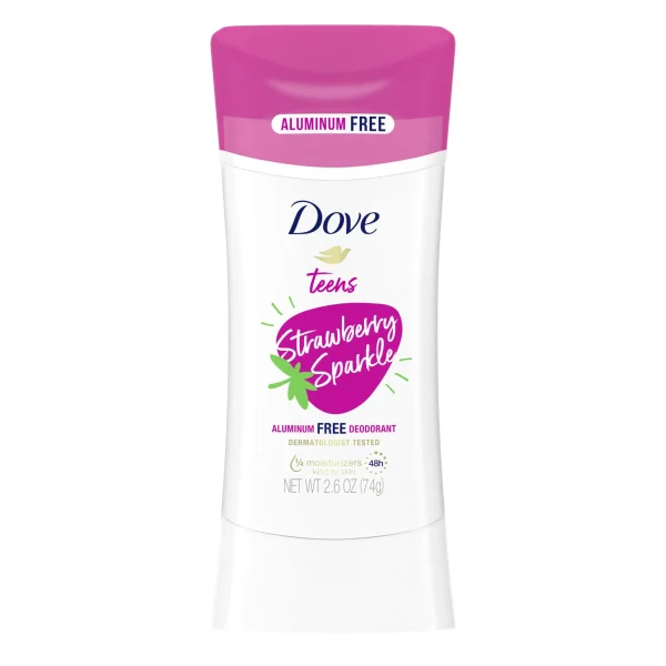Desodorante Dove Teens Strawberry Sem Alumínio 74g
